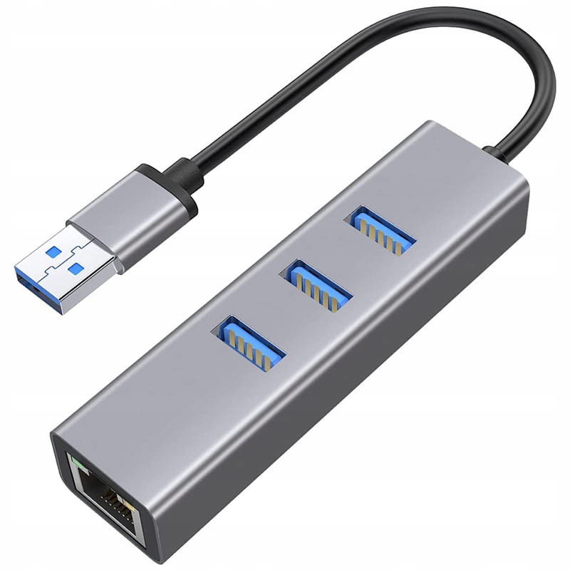 Karta Sieciowa, Adapter HUB LAN RJ45 1000MB na USB 