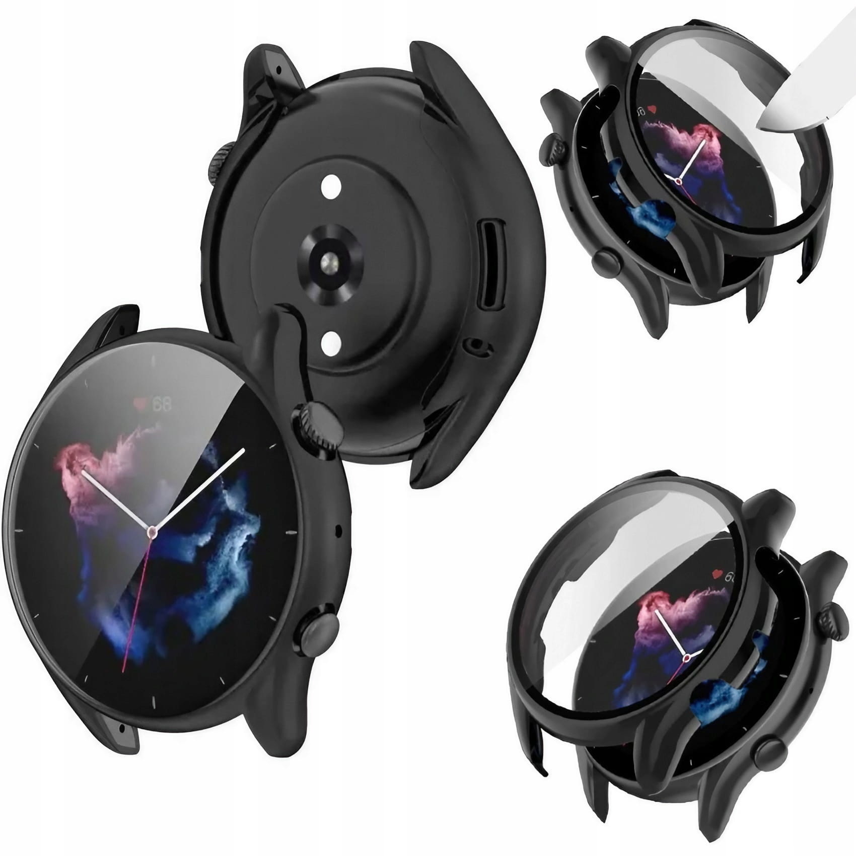 Case 2w1 - Amazfit GTR3 / GTR3 PRO - Czarne