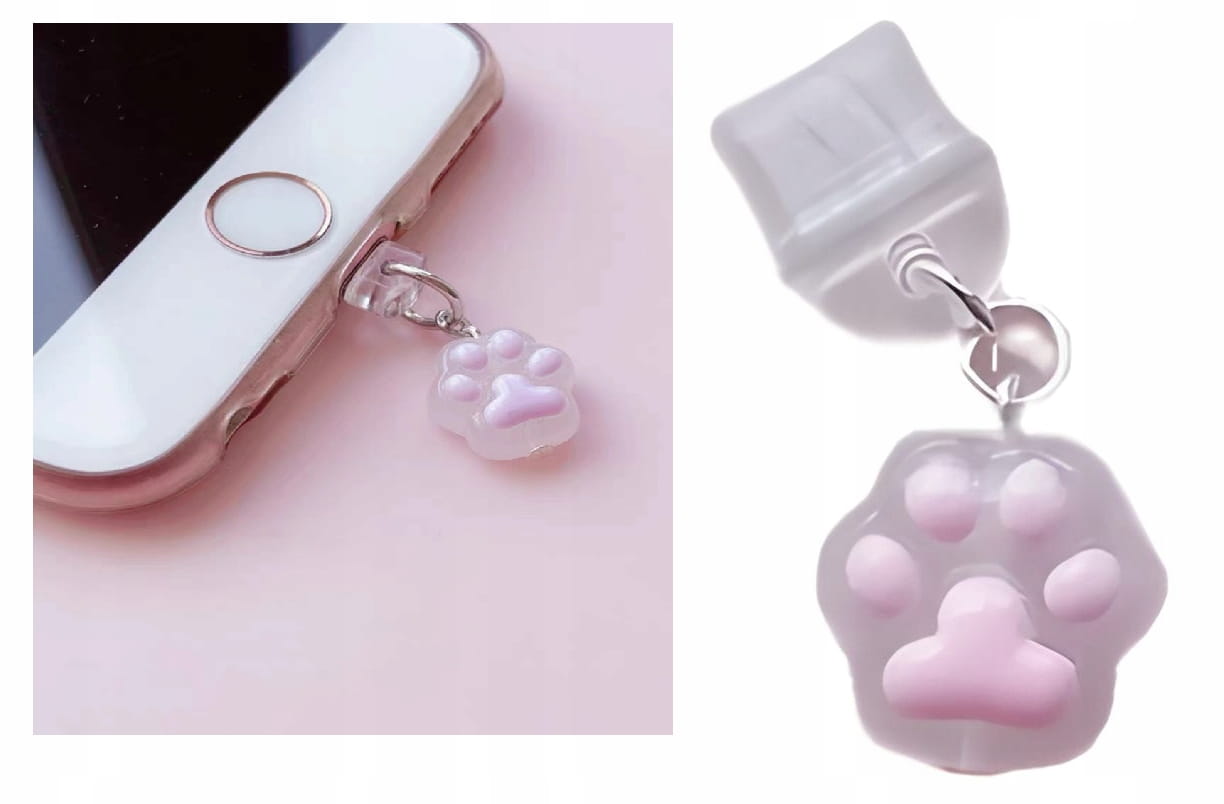 Zatyczka Przeciw Kurzowi do Portu Ładowania - USB-C - Łapka Fioletowa 