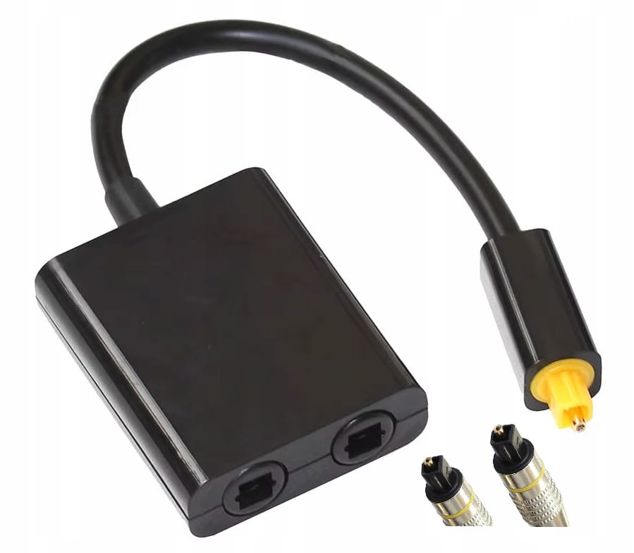 Rozdzielacz Optyczny, Splitter Audio SPDIF (TOSLINK) 1x2 - 1 wejście, 2 wyjścia