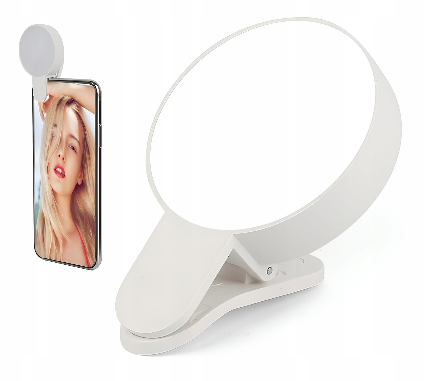 Lampa Klips do Selfie - 9 LED, Ładowana 