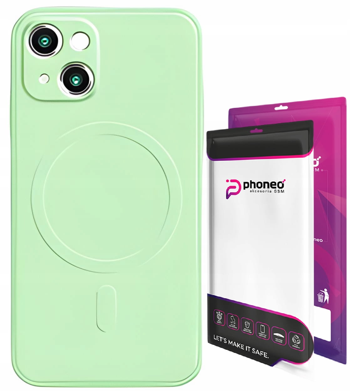 Etui Phoneo Liquid Soft Silicone do MagSafe - iPhone 15 Plus - Zielone