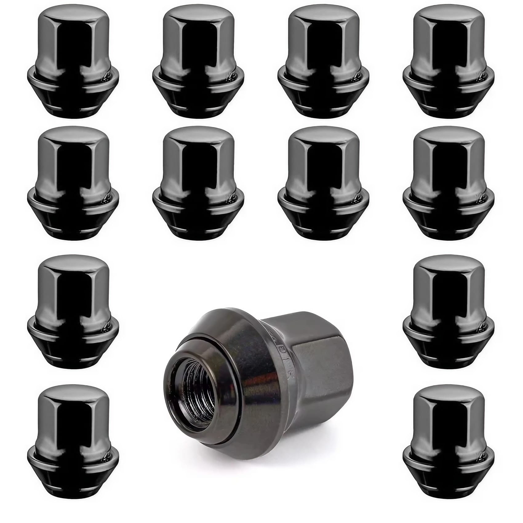 Nakrętki Czarne Ford, Volvo - M12 x 1.5 x 31 KL19 - 20 Sztuk