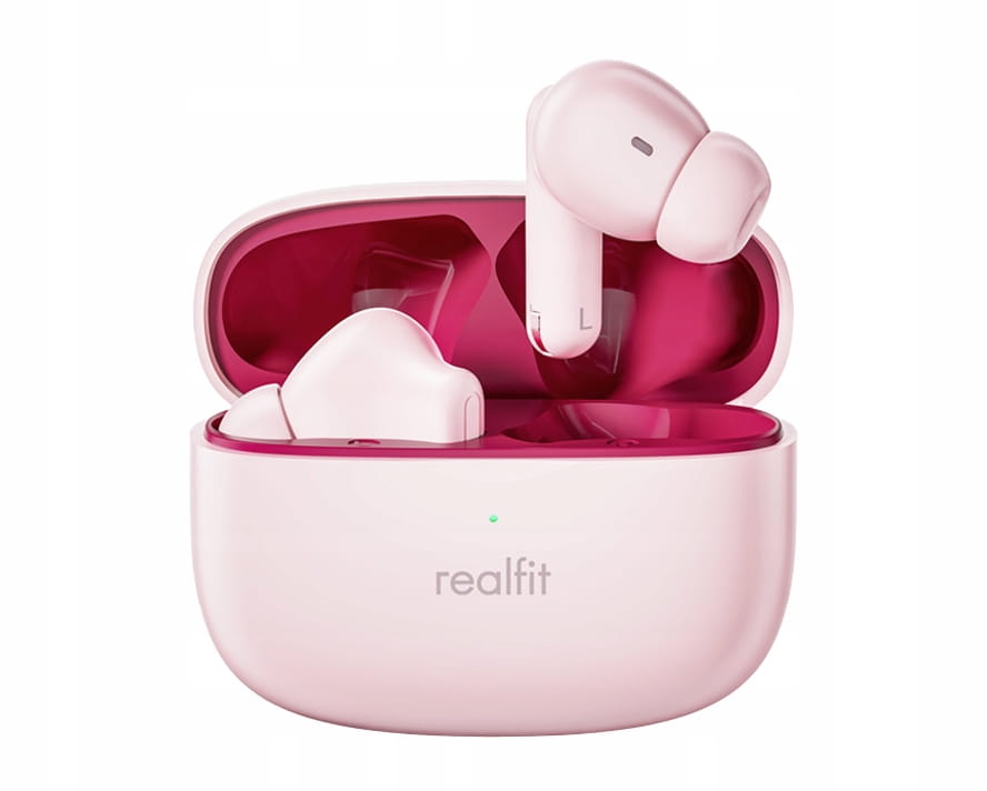 Słuchawki Bluetooth Realfit F3 - Różowe