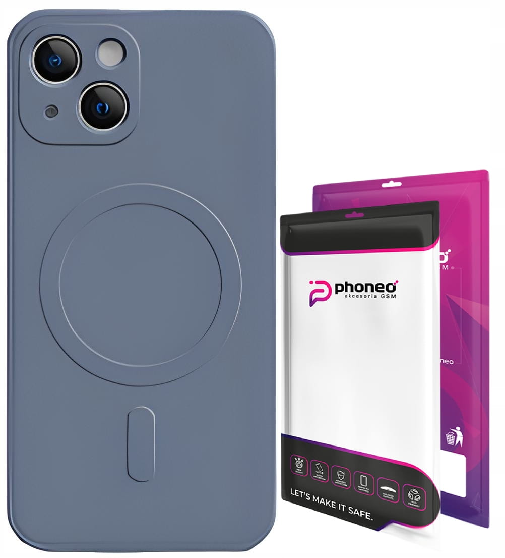 Etui Phoneo Liquid Soft Silicone do MagSafe - iPhone 13 - Niebieskie