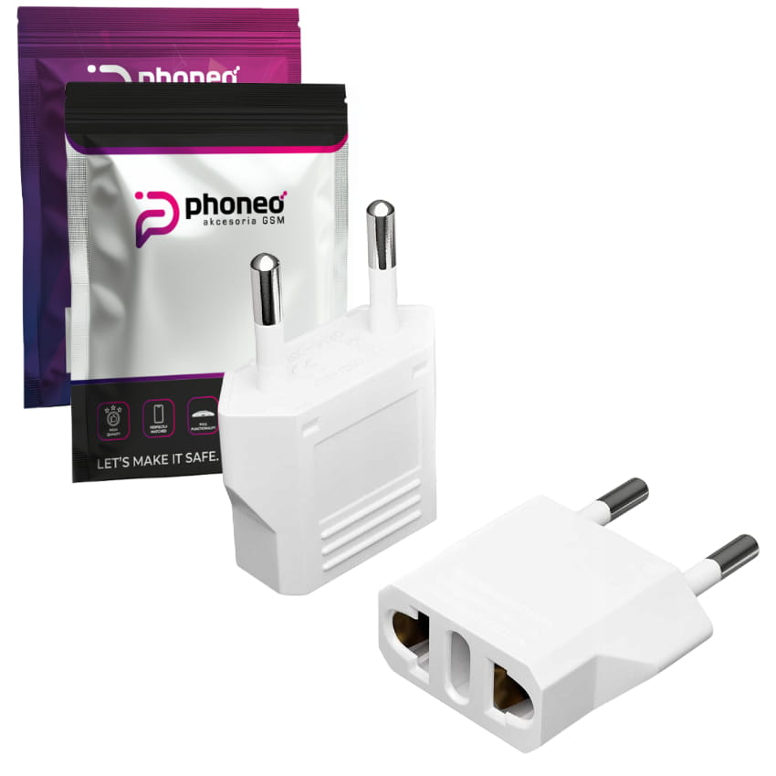 Adapter Sieciowy Phoneo® Przejściówka US / JP -> EU / PL (TYP-A) - Czarny