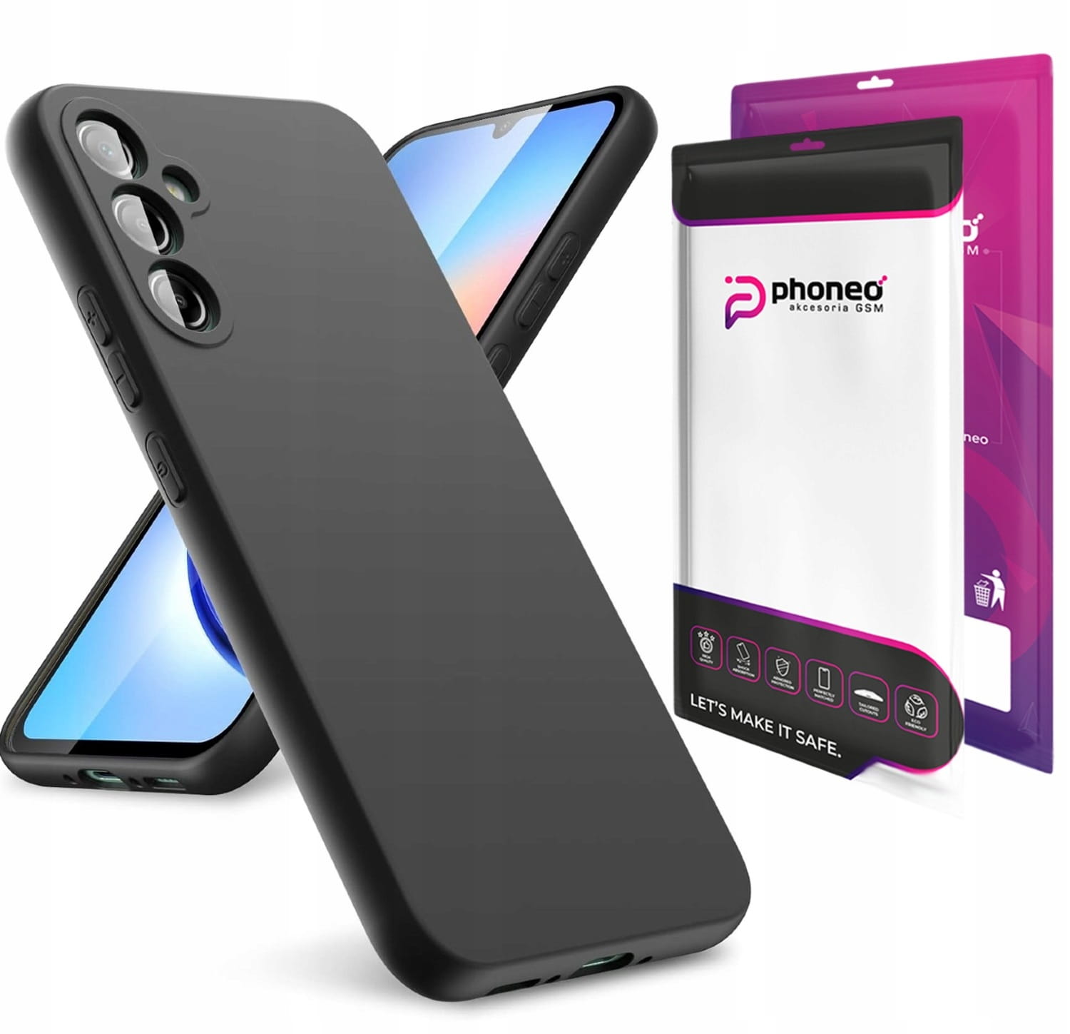 Etui Phoneo Liquid Soft Silicone - Samsung Galaxy A56 - Czarne