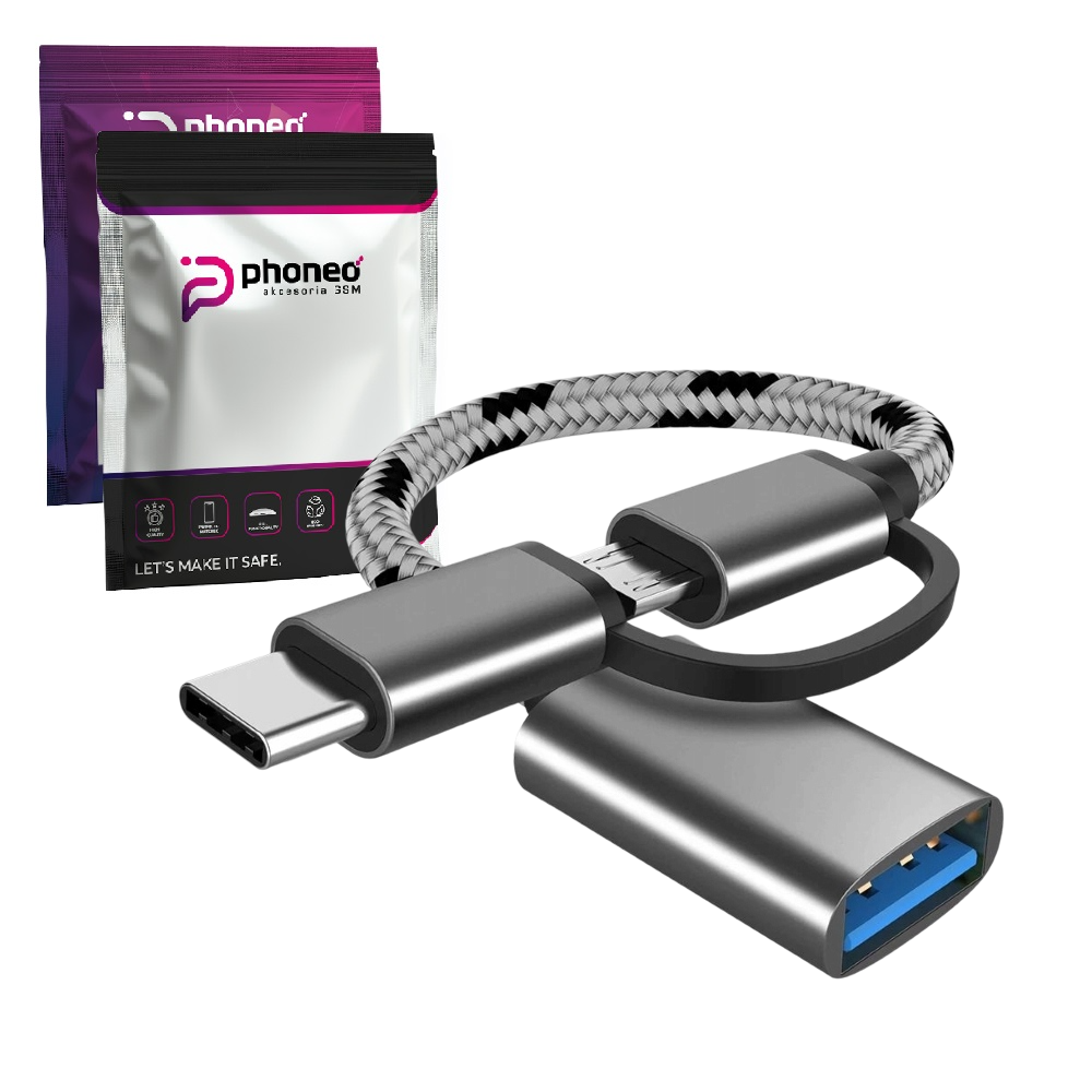 Adapter Phoneo® USB OTG 2w1 -> USB-C + Micro USB