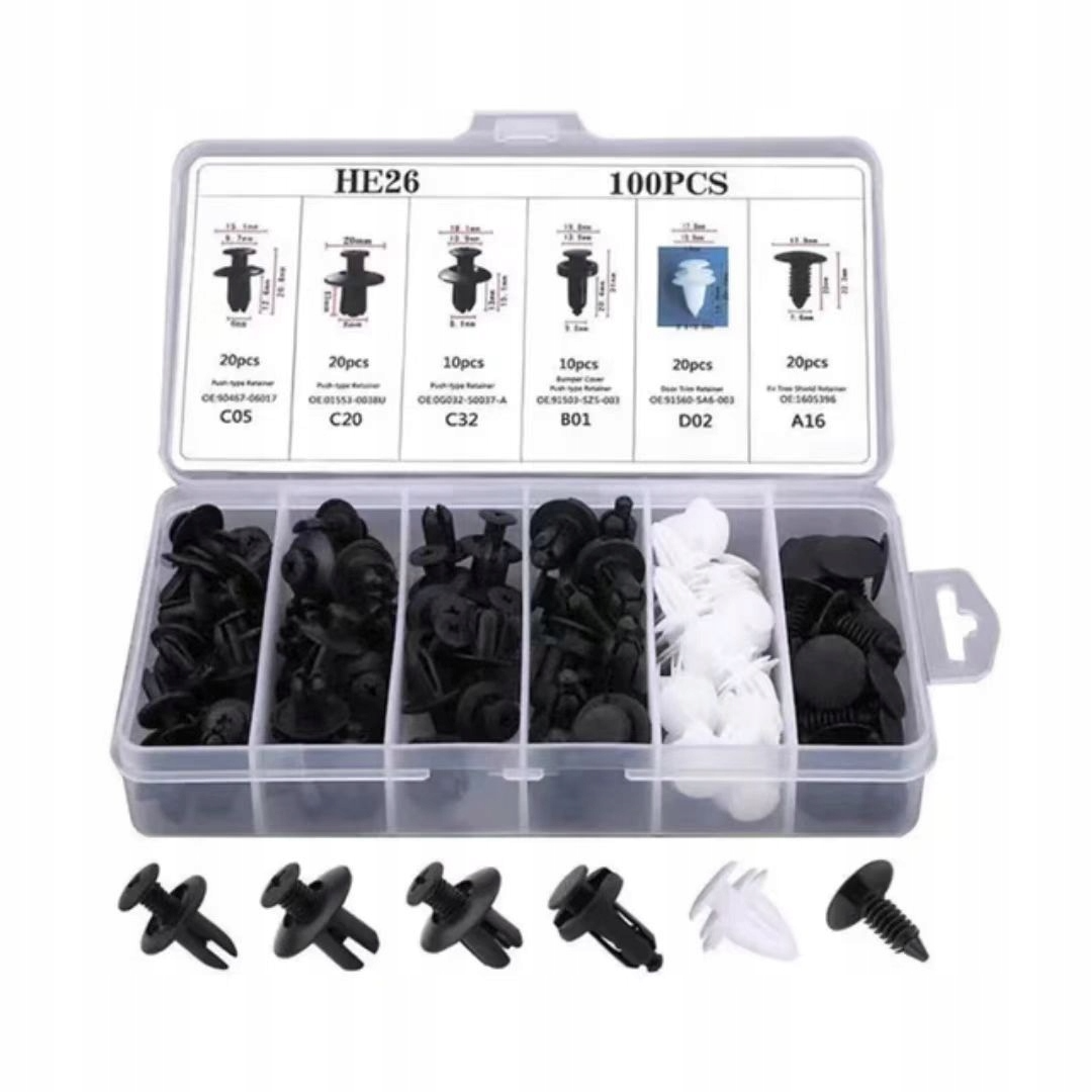 Spinki do Tapicerki Auta Uniwersalne 100szt.