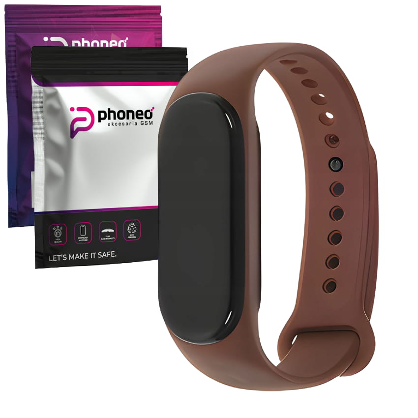 Opaska Phoneo® do Xiaomi Mi Band 3 / 4 / 5 / 6  - Jasno-Brązowa