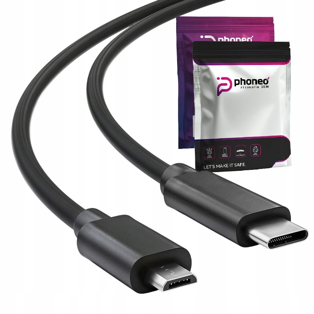 Kabel USB-C do Micro USB 2 m - wytrzymały kabel do ładowania i transferu danych