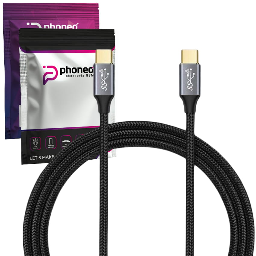 Kabel Phoneo USB-C 1 m — szybkie ładowanie 100W i transfer 10 Gb/s