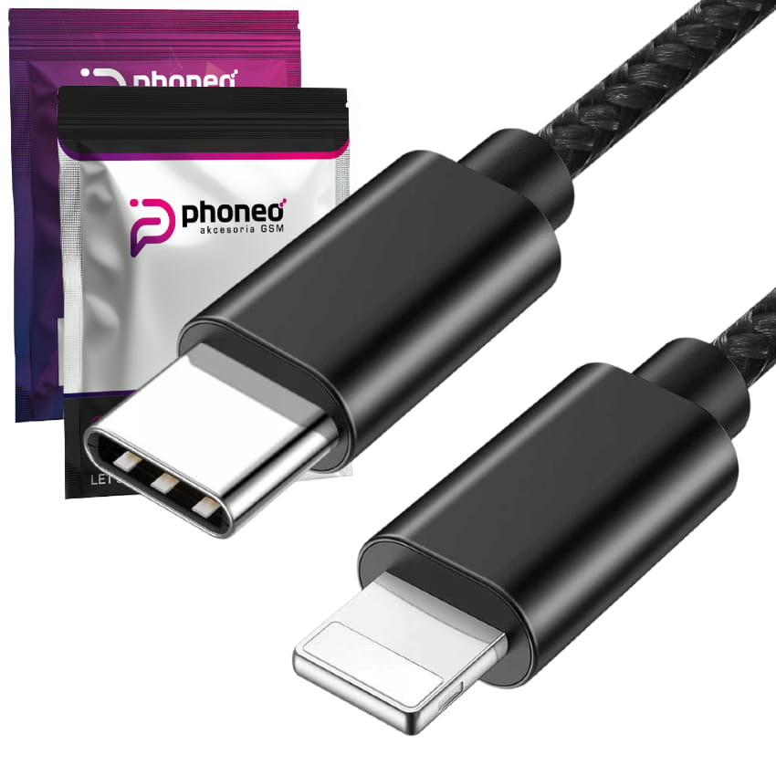 Kabel Phoneo® USB-C -> Lightning (iPhone, iPad, etc.), Oplot - 1 Metr