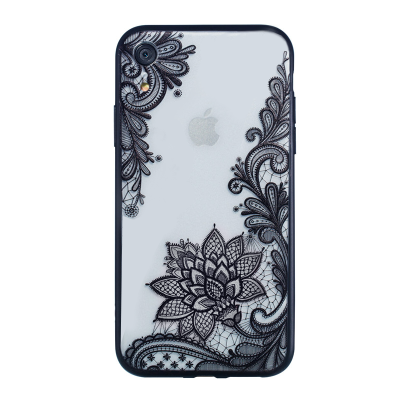 Etui w Kwiatowe, Koronkowe Ornamenty iPhone XR (6,1")