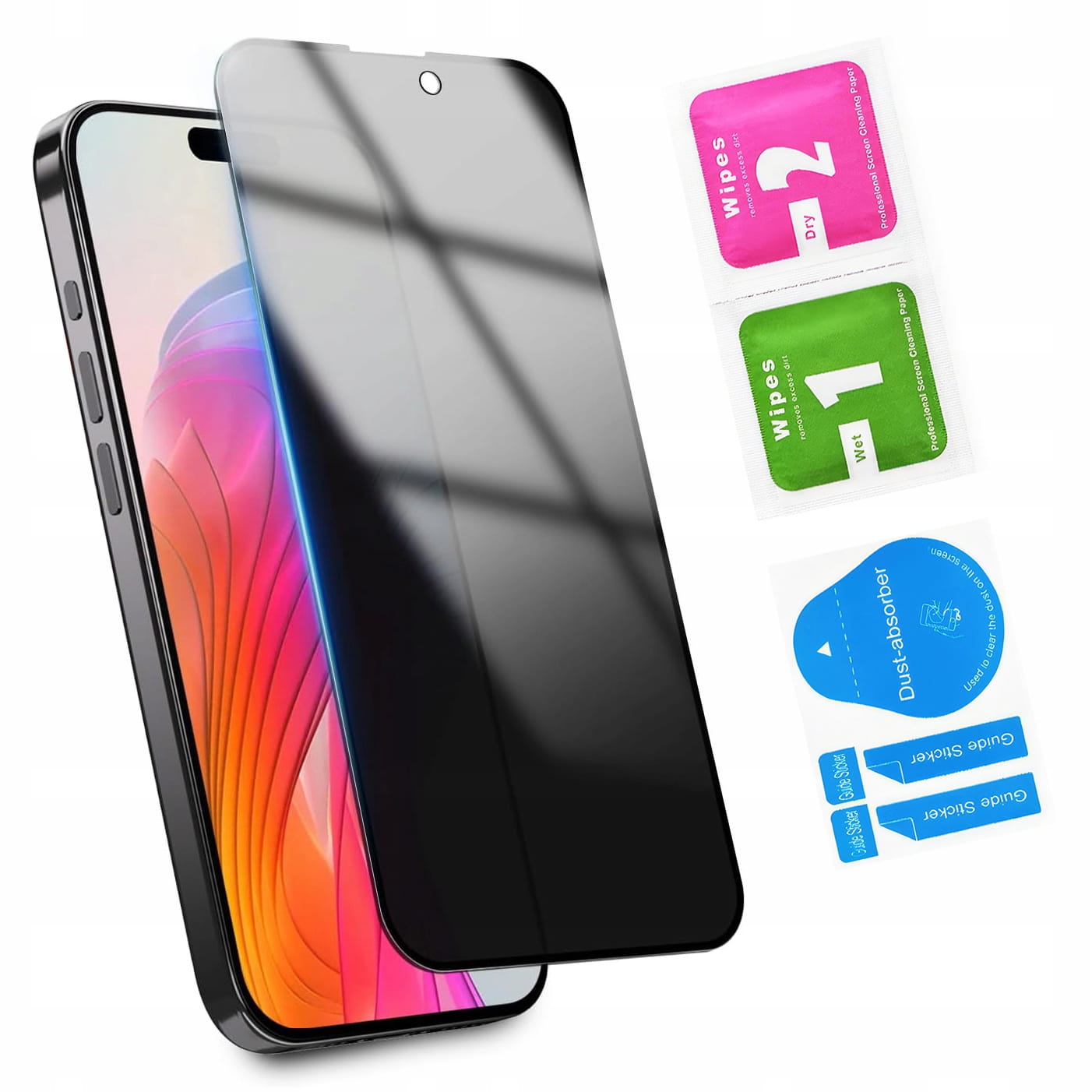 Szkło 5D Prywatyzujące Anti Spy na Ekran - Apple iPhone 16E