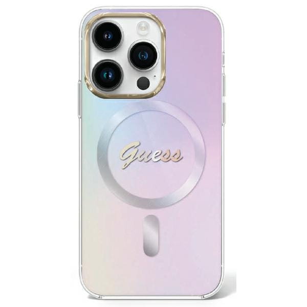 Etui Guess GUHMP15XHITSU Apple iPhone 15 Pro Max hardcase IML Iridescent MagSafe fioletowy/purple