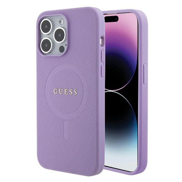 Etui Guess GUHMP15XPSAHMCU Apple iPhone 15 Pro Max hardcase Saffiano MagSafe fioletowy/purple