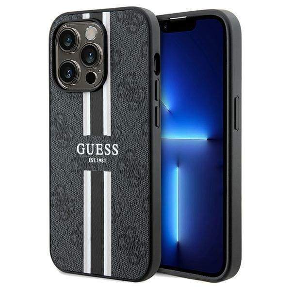 Etui Guess GUHMP15XP4RPSK Apple iPhone 15 Pro Max hardcase 4G Printed Stripes MagSafe czarny/black