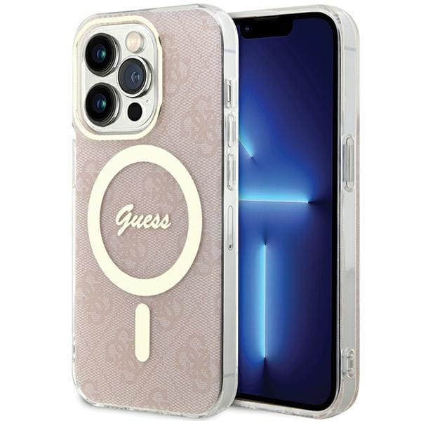 Etui Guess GUHMP15XH4STP Apple iPhone 15 Pro Max hardcase IML 4G MagSafe różowy/pink