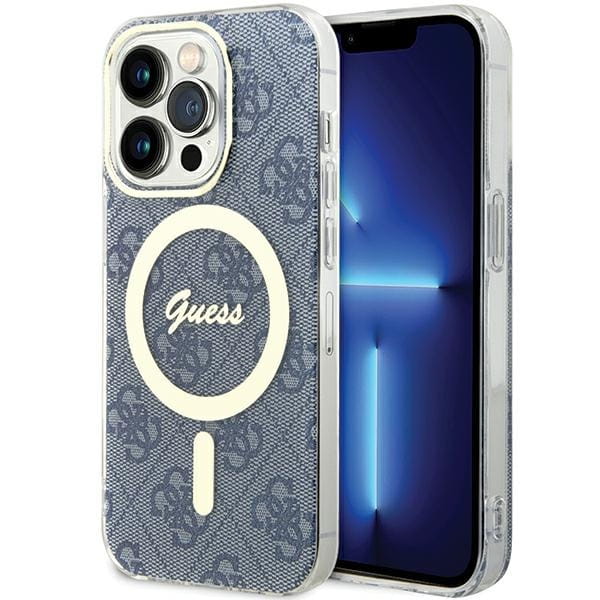 Etui Guess GUHMP15LH4STB Apple iPhone 15 Pro hardcase IML 4G MagSafe niebieski/blue