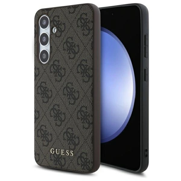 Etui Guess GUHCS24FEG4GFBR Samsung Galaxy S24 FE hardcase 4G Metal Gold Logo brązowy/brown