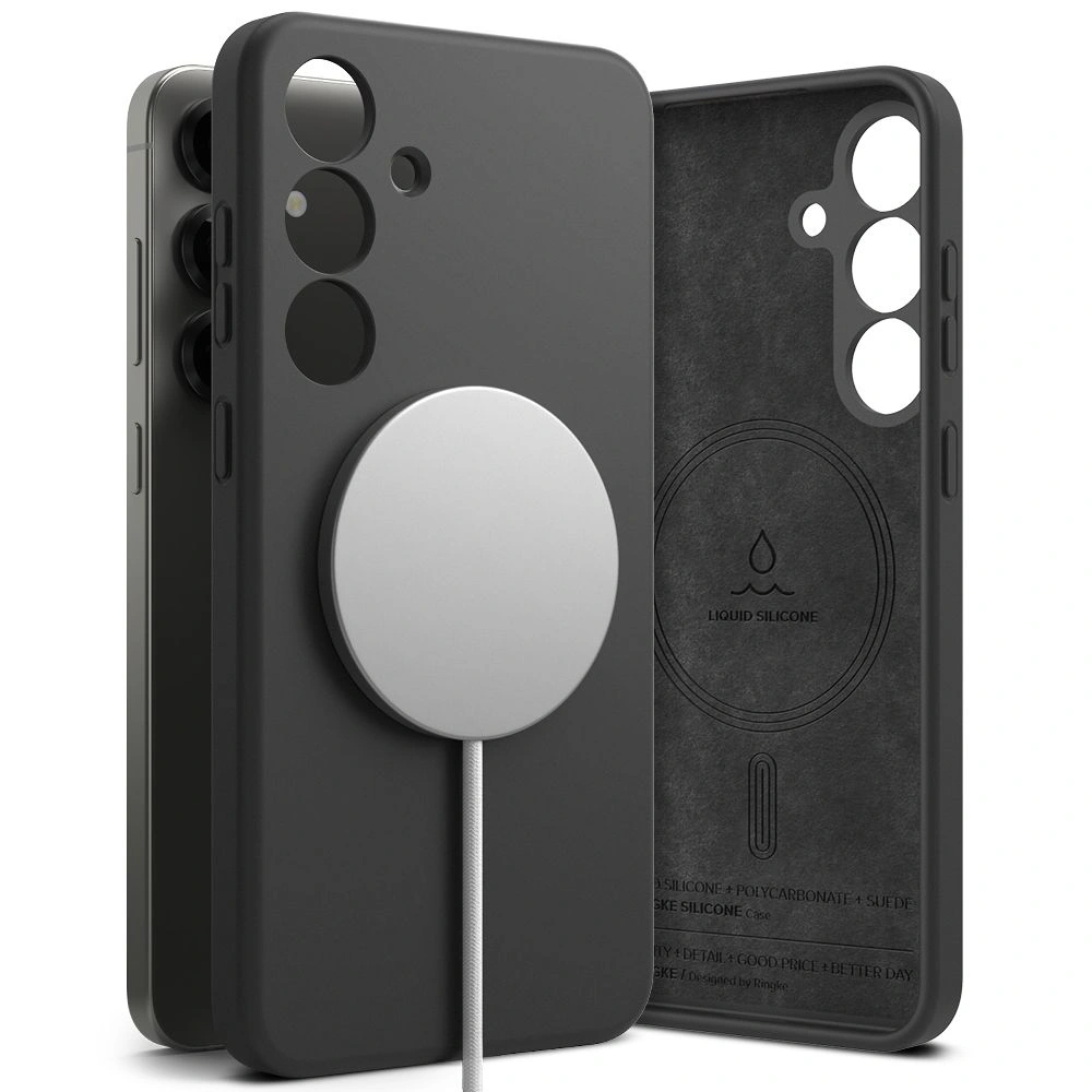 Etui Ringke Silicone Magnetic MagSafe Samsung Galaxy S25+ Plus Black