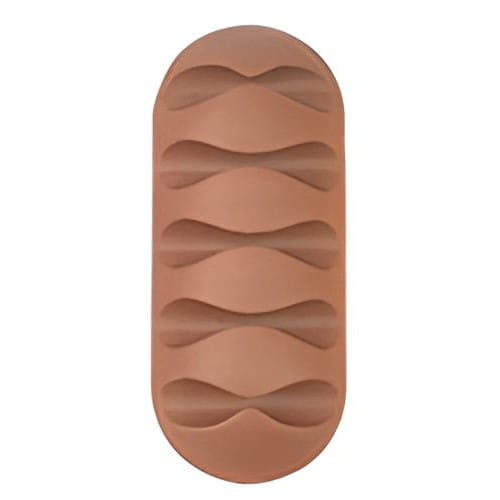 Samoprzylepny Uchwyt Organizer na 5 Kabli - Brązowy