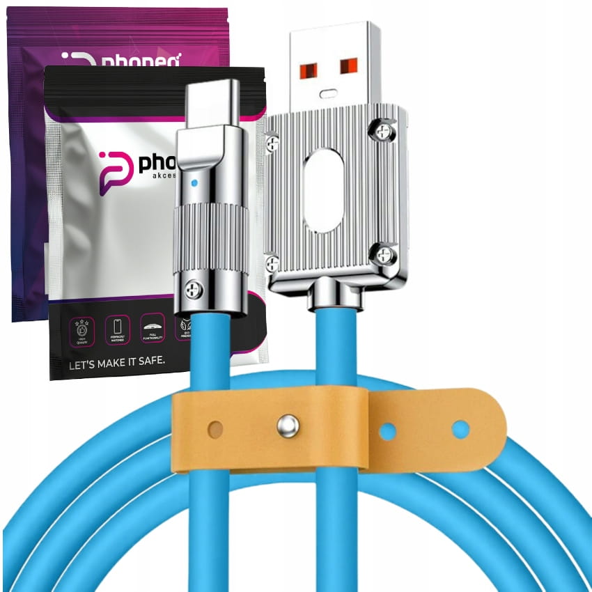 Kabel USB do USB-C Phoneo® 120W 7A - 2 Metry - Niebieski 
