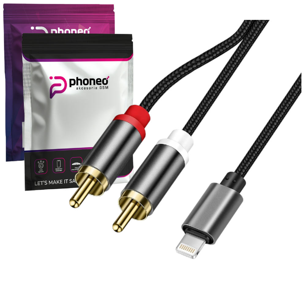 Kabel Phoneo do iPhone iPad — 2x RCA CINCH Stereo HQ