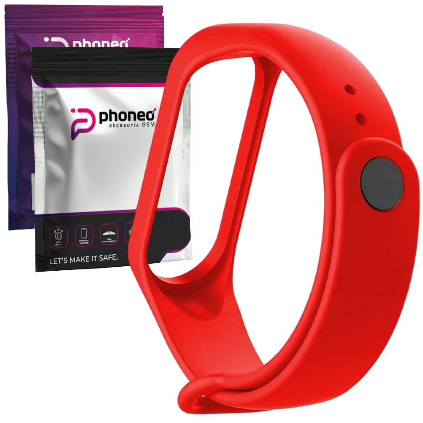 Opaska Phoneo® do Xiaomi Mi Band 3/4/5/6 - Czerwony