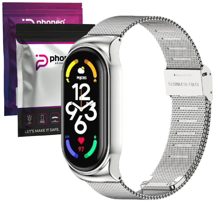 Opaska Bransoleta Phoneo® do Mi Band 5/6 - Srebrny