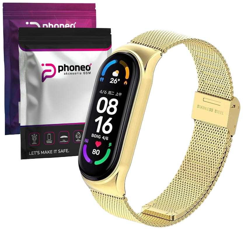 Opaska Bransoleta Phoneo® do Mi Band 5/6 - Złoty