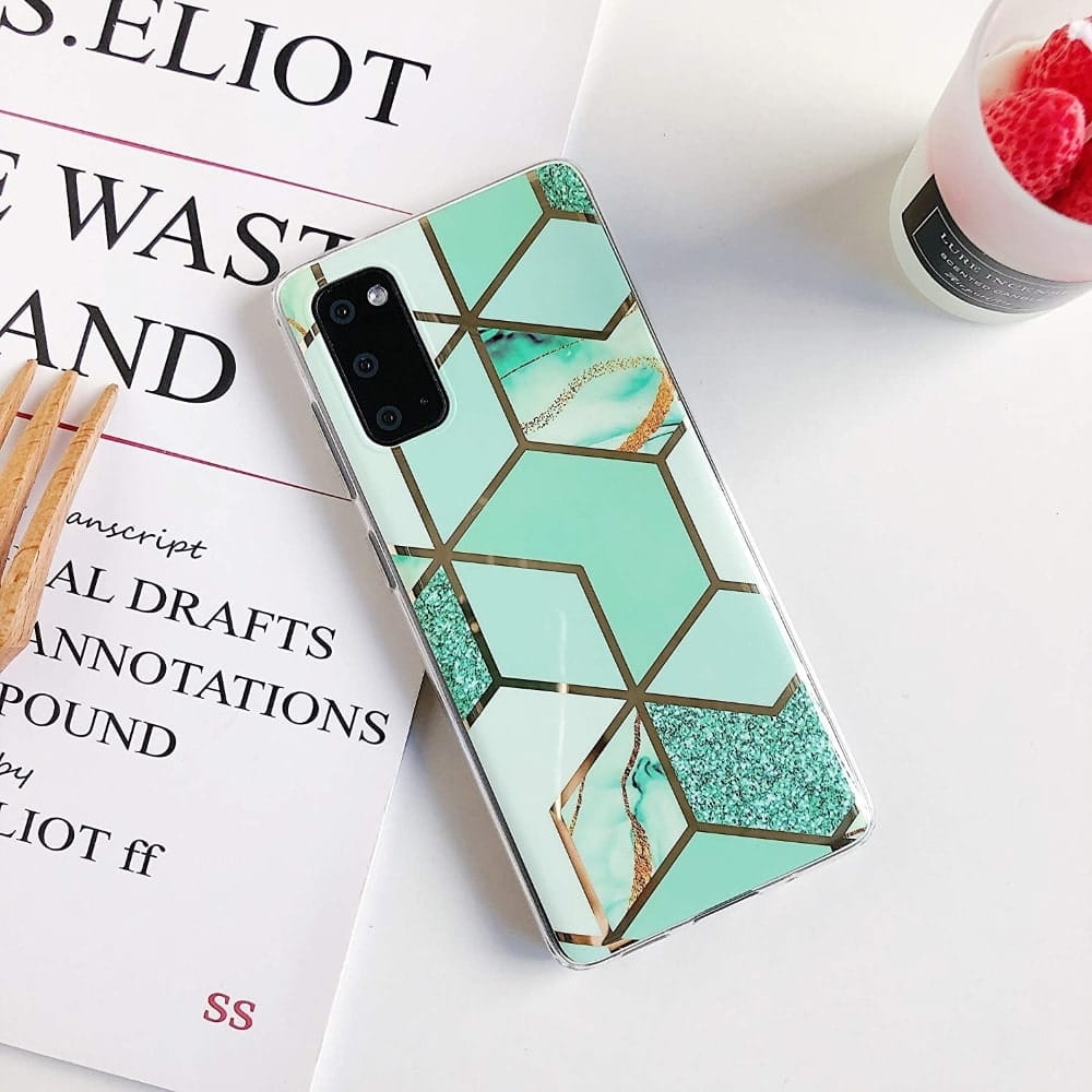 Etui Marble Gold Case Samsung Galaxy S20+ (6,7") - Zielony