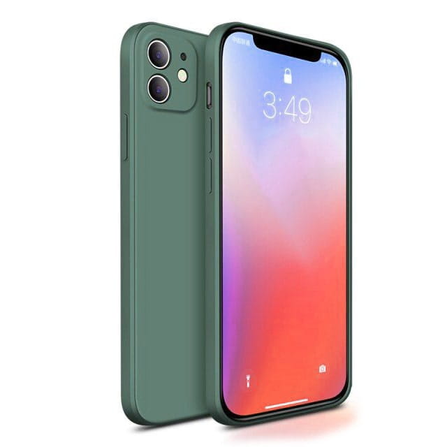 Etui Liquid Soft Silicone iPhone 12 - Zielony