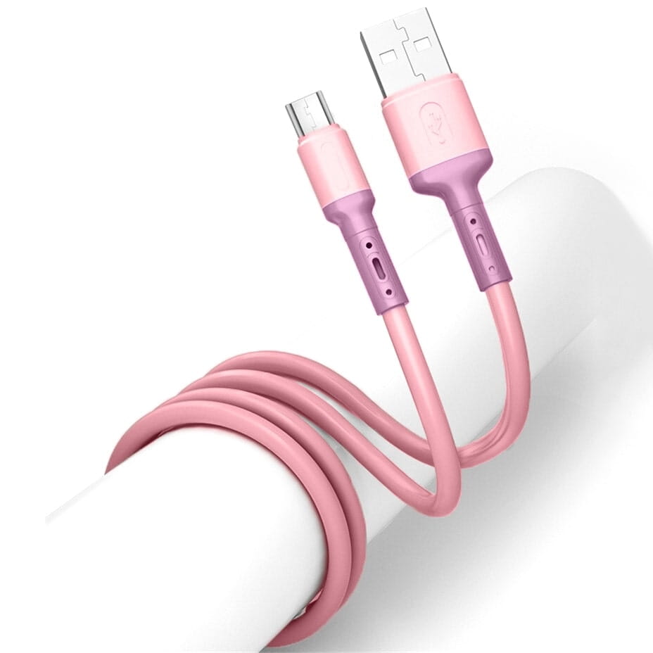 Kabel Micro USB - 1 Metr - Różowy
