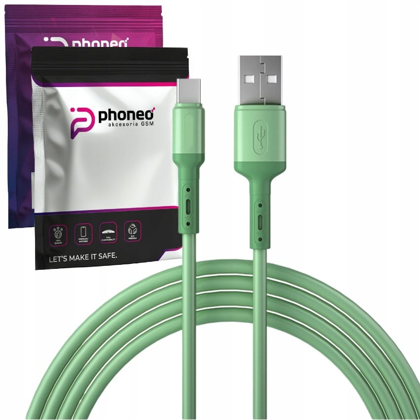 Kabel USB-C Phoneo® - 1 Metr - Zielony