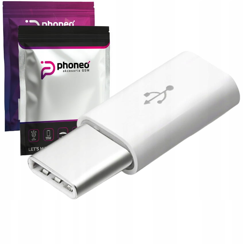 Adapter Phoneo® Micro-USB do USB-C - Biały