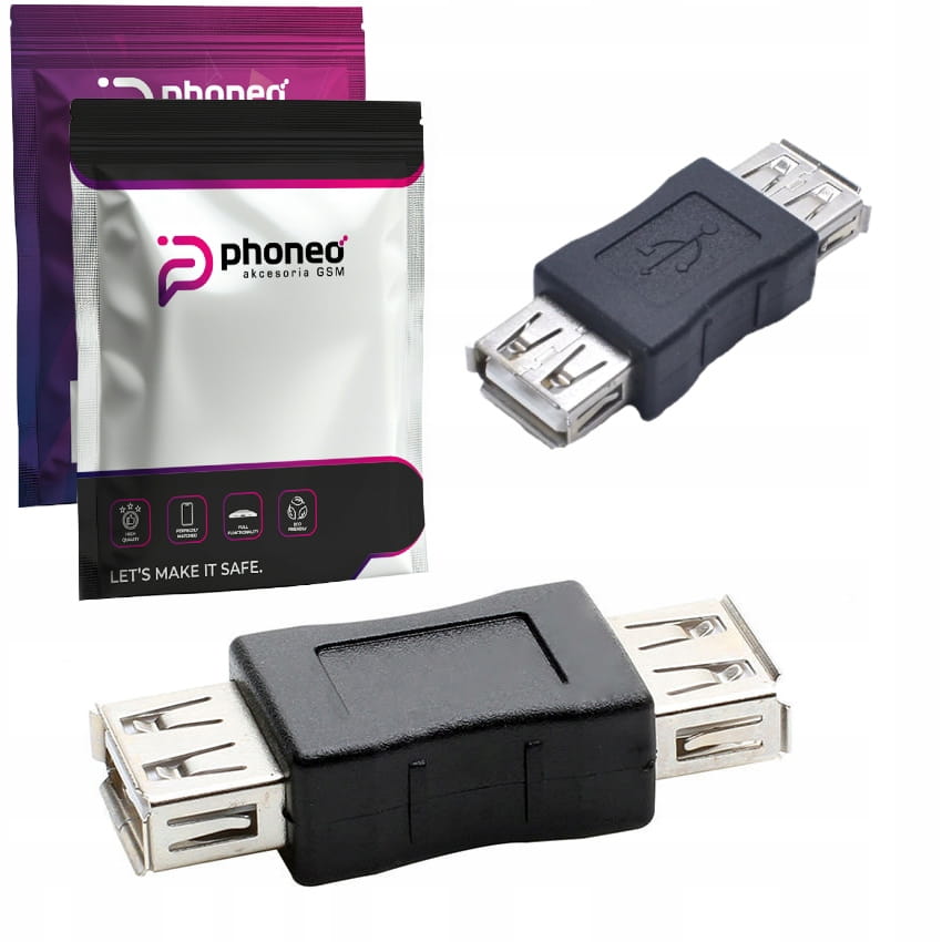 Adapter Phoneo® USB żeński–żeński — łączenie kabli USB 2.0