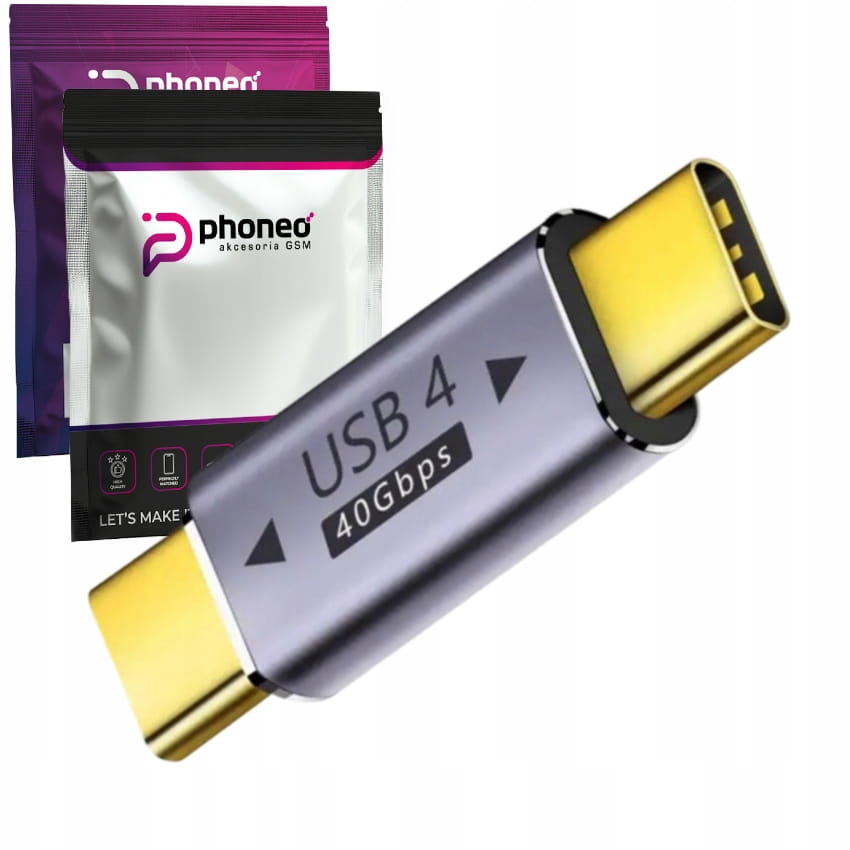 Adapter Phoneo® USB-C do USB-C 40GBPS - Typ: Męski / Męski