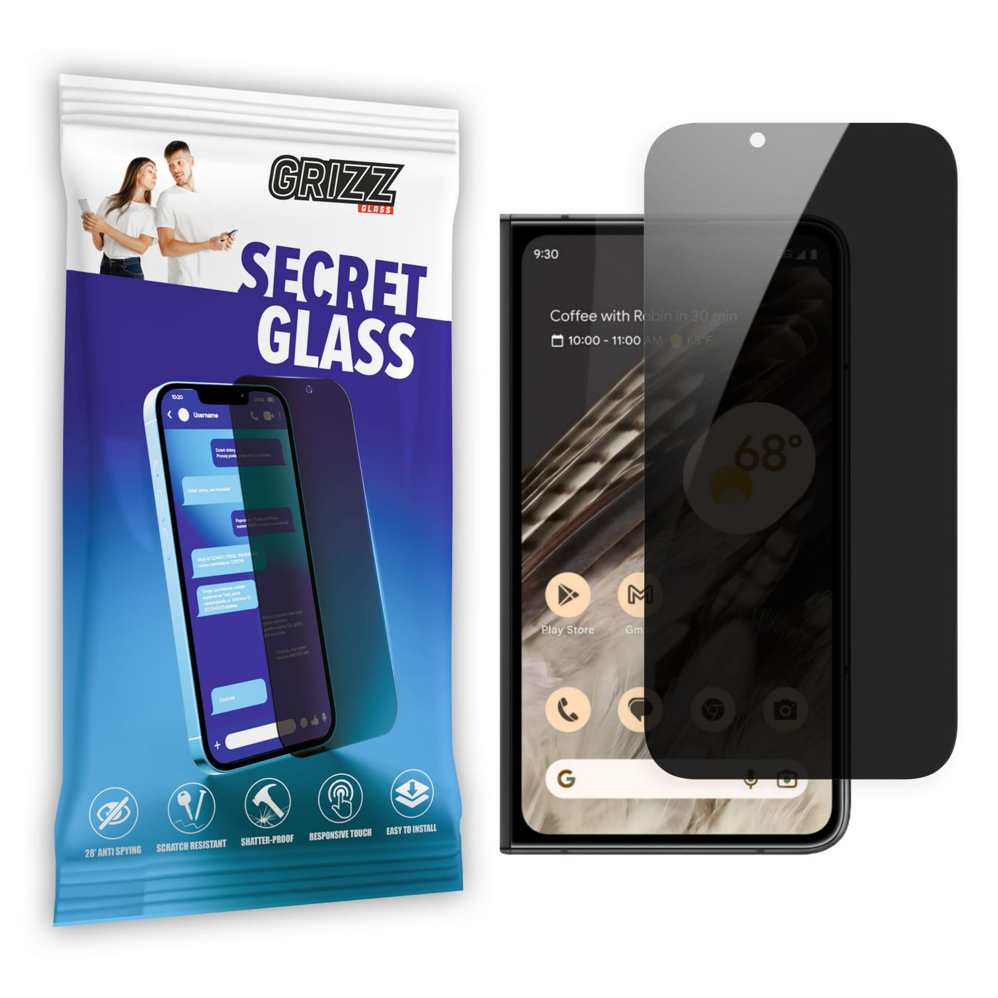 GrizzGlass SecretGlass Google Pixel Fold
