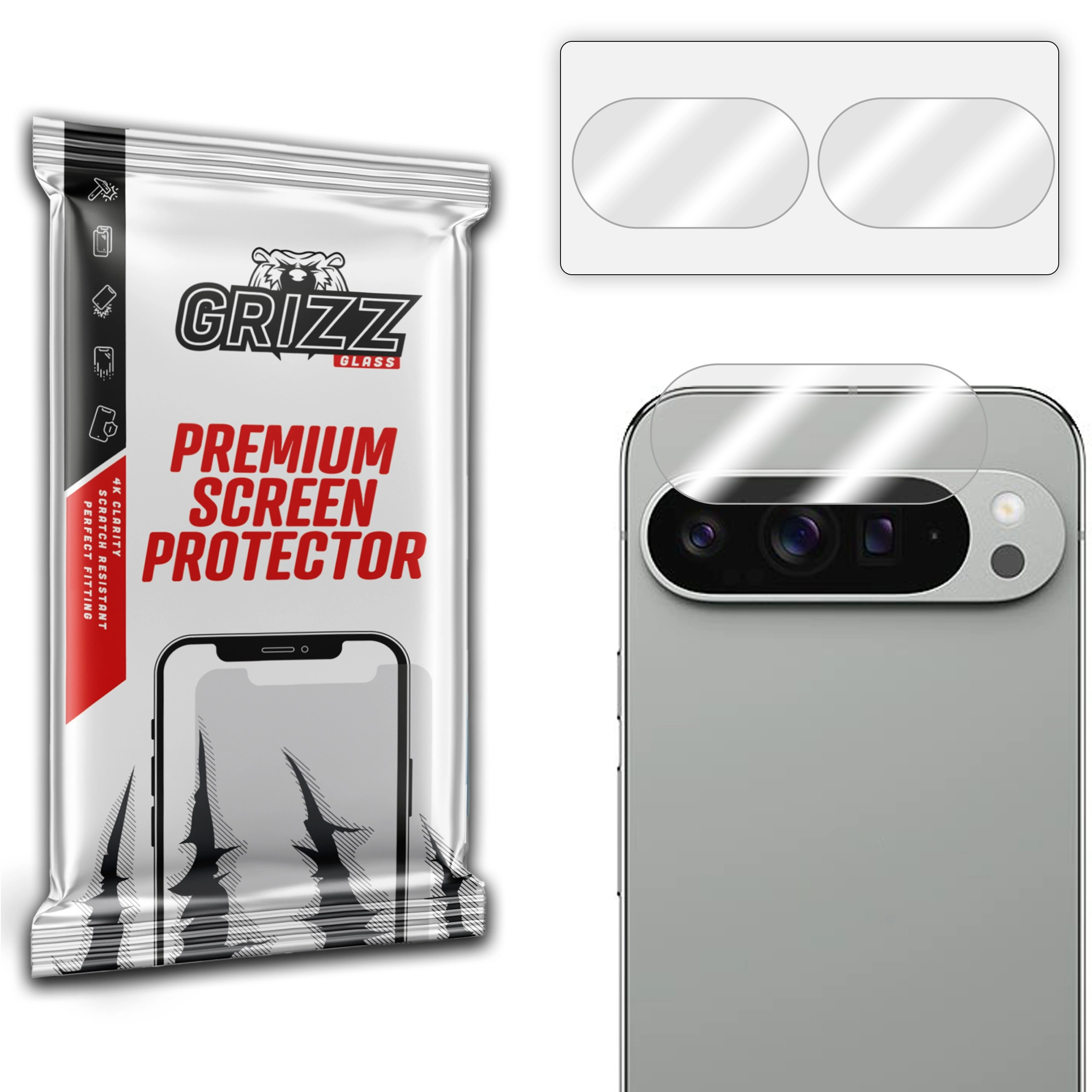 GrizzGlass HybridGlass Camera Glass for Google Pixel 9 Pro XL