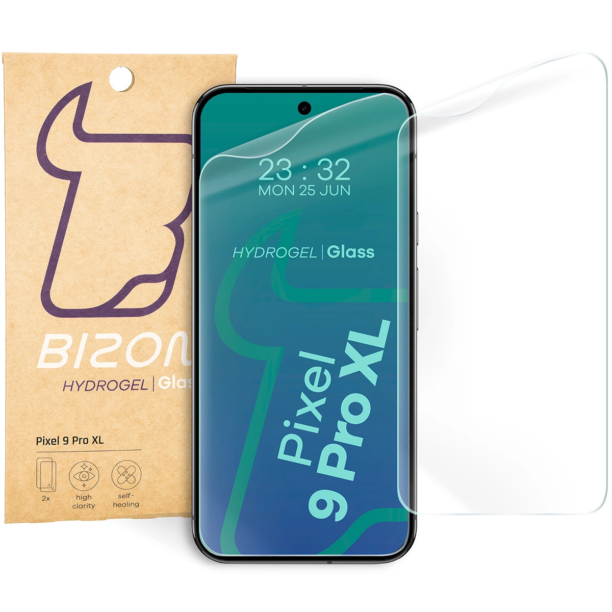 Bizon Glass Hydrogel Front Google Pixel 9 Pro XL [2 PACK]