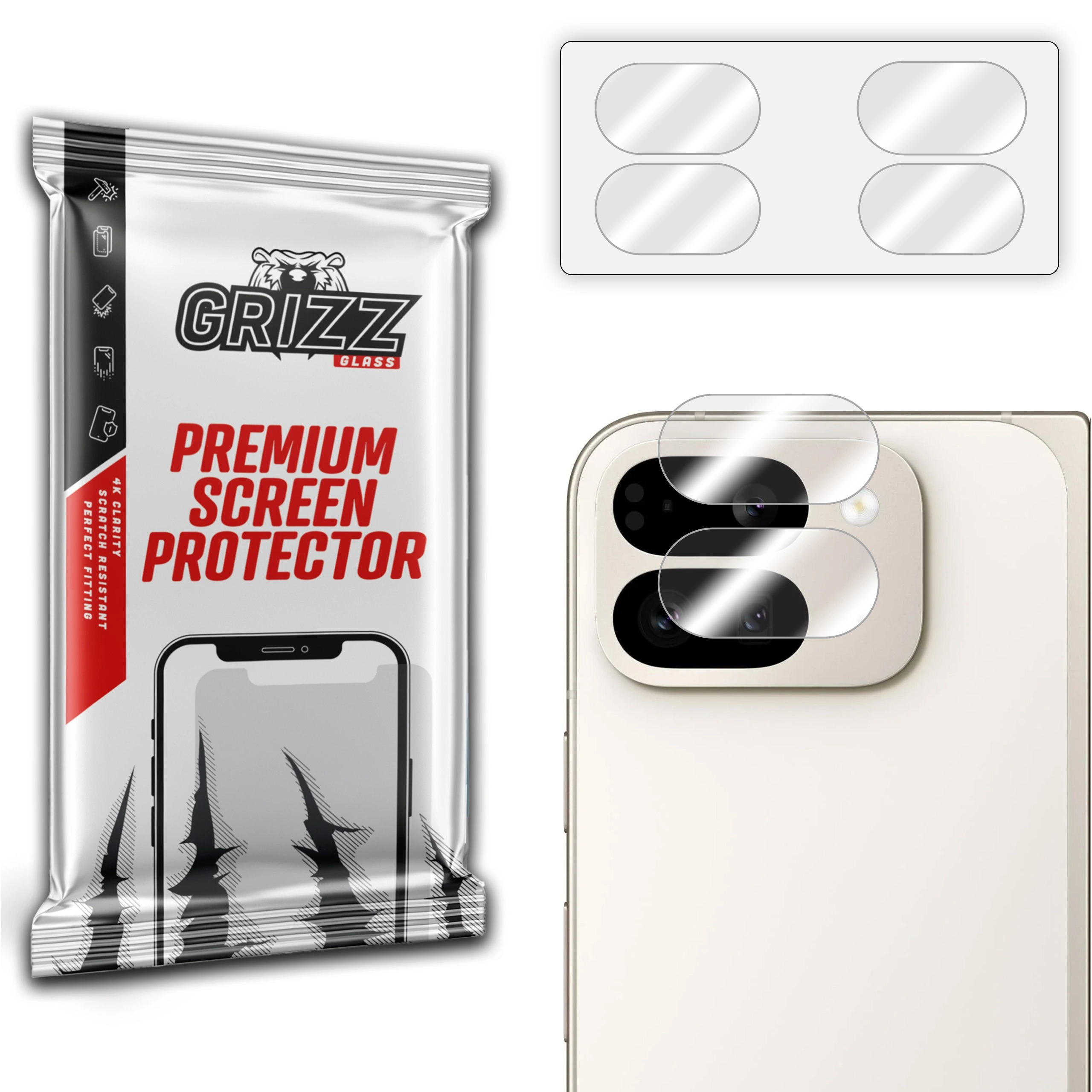 GrizzGlass HybridGlass Camera Glass for Google Pixel 9 Pro Fold