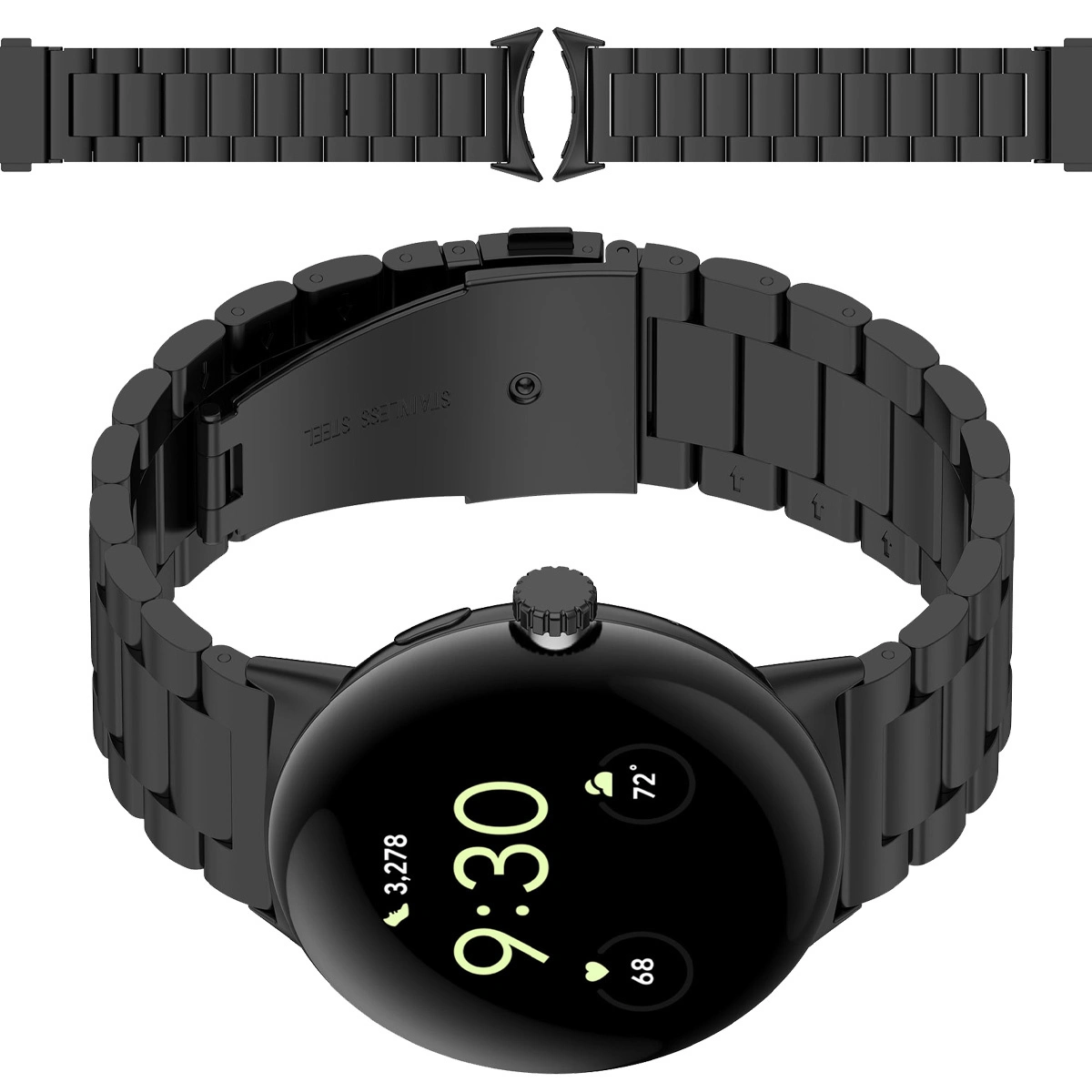 Bizon Strap Watch Aura Google Pixel Watch 3 45 mm black