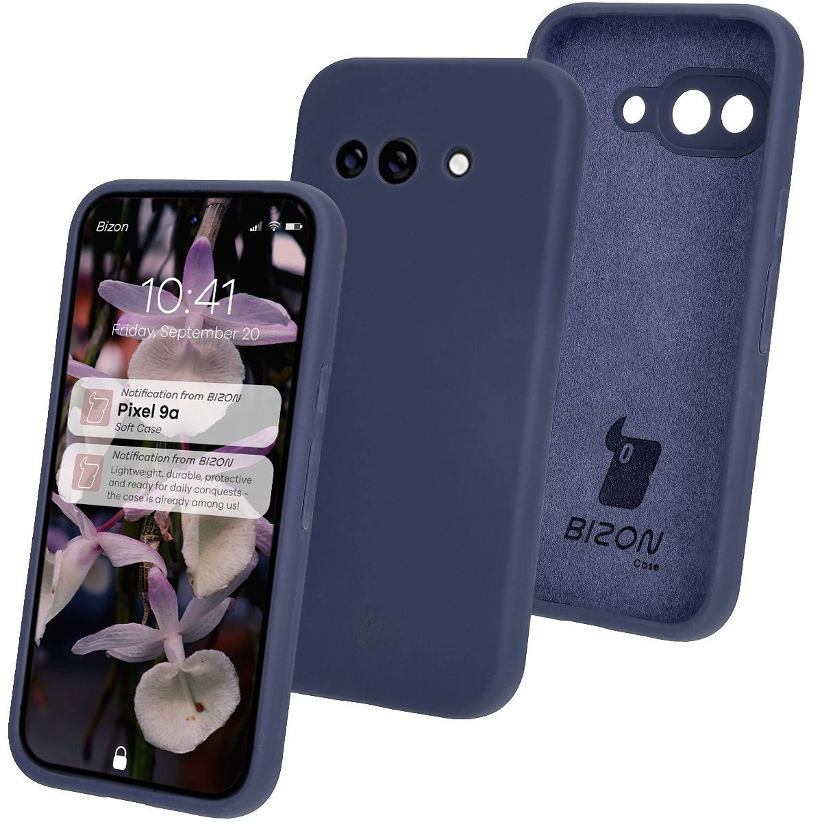 Bizon Soft Case Google Pixel 9a — stylowa ochrona dark blue