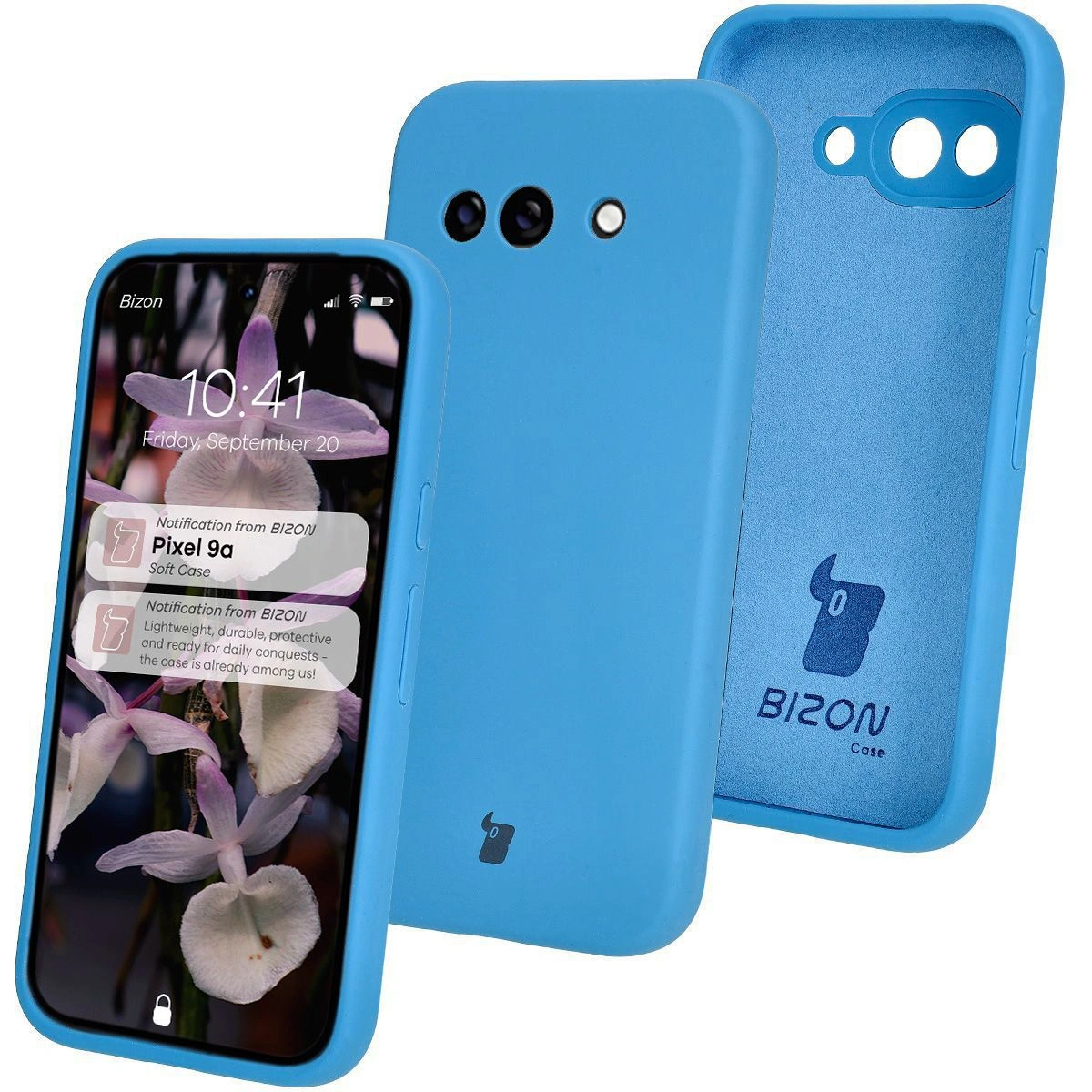 Bizon Soft Case Google Pixel 9a — stylowa ochrona w kolorze blue