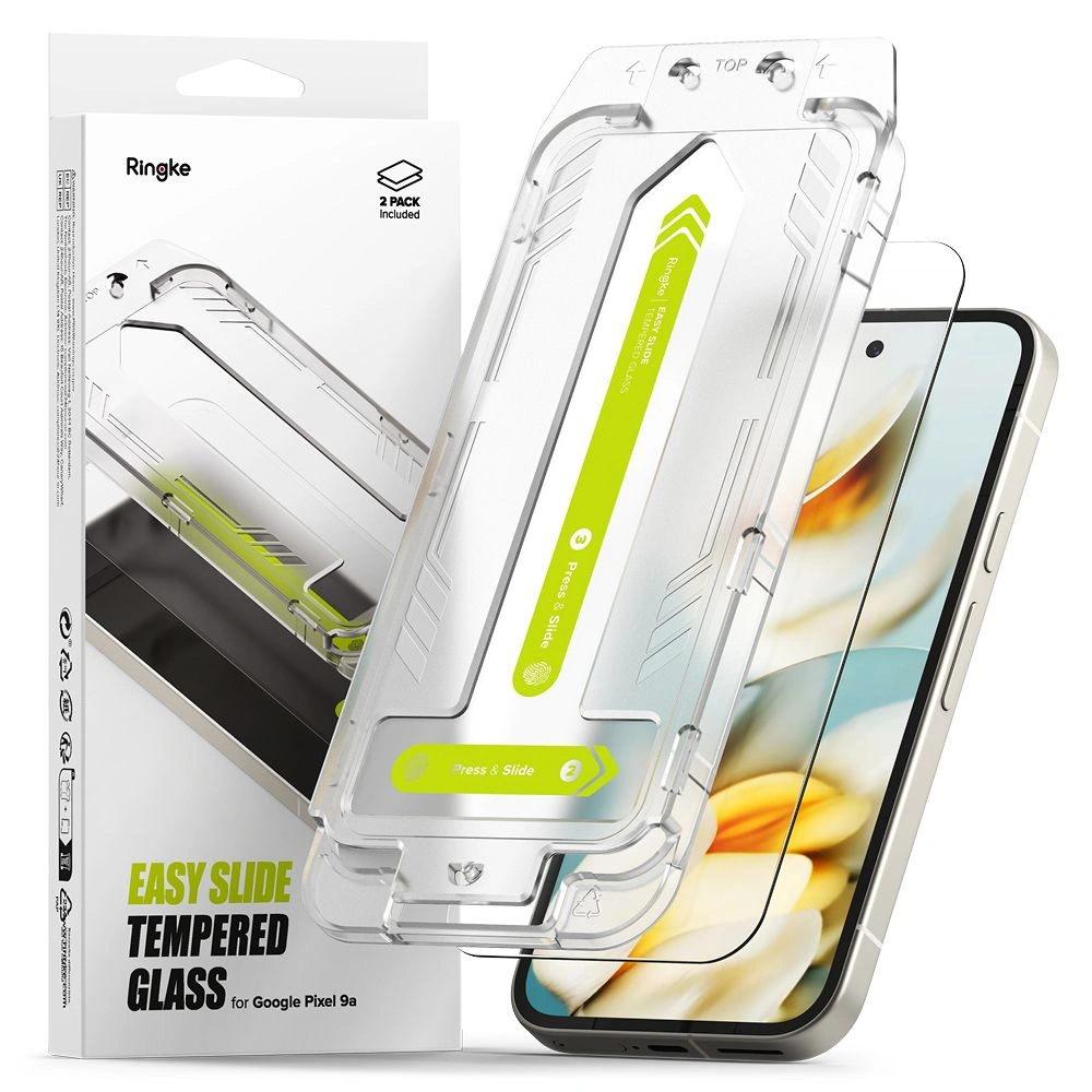 Ringke Easy Slide Google Pixel 9a Clear [2 PACK] — ochronne szkło 9H