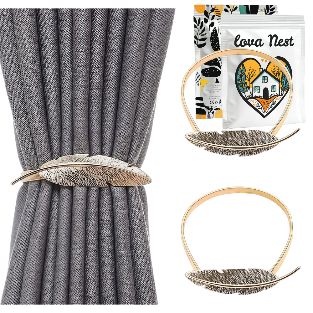 Upięcie do Zasłon i Firan - 2 szt. - Złote Pióro