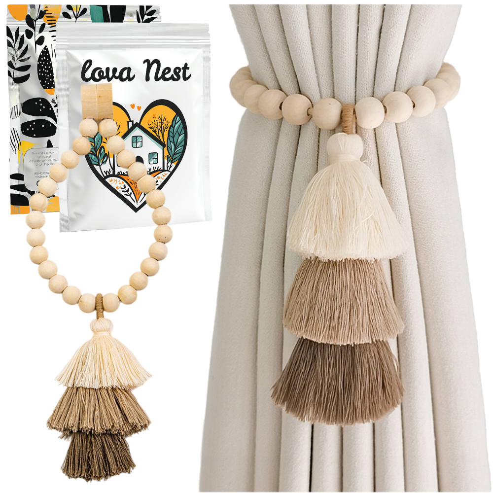 Upięcie do Zasłon, Firan - Styl Boho - Frędzelki (1szt.) v2