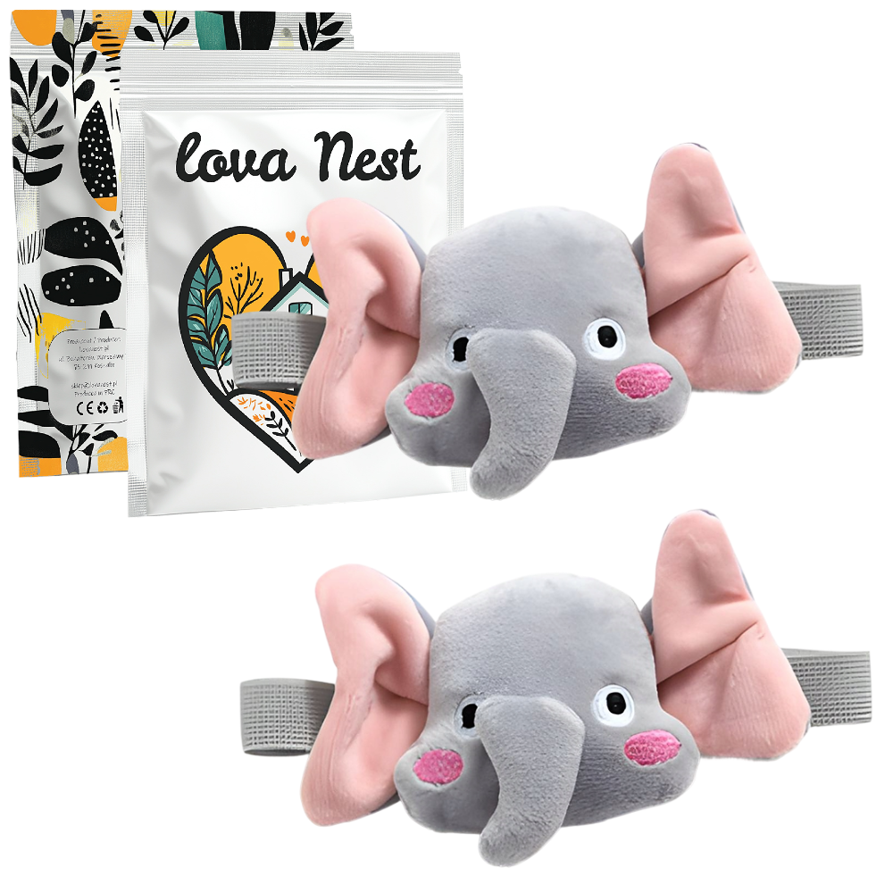 Upięcie do Zasłon i Firan - 2 szt. - Szare Słonie 